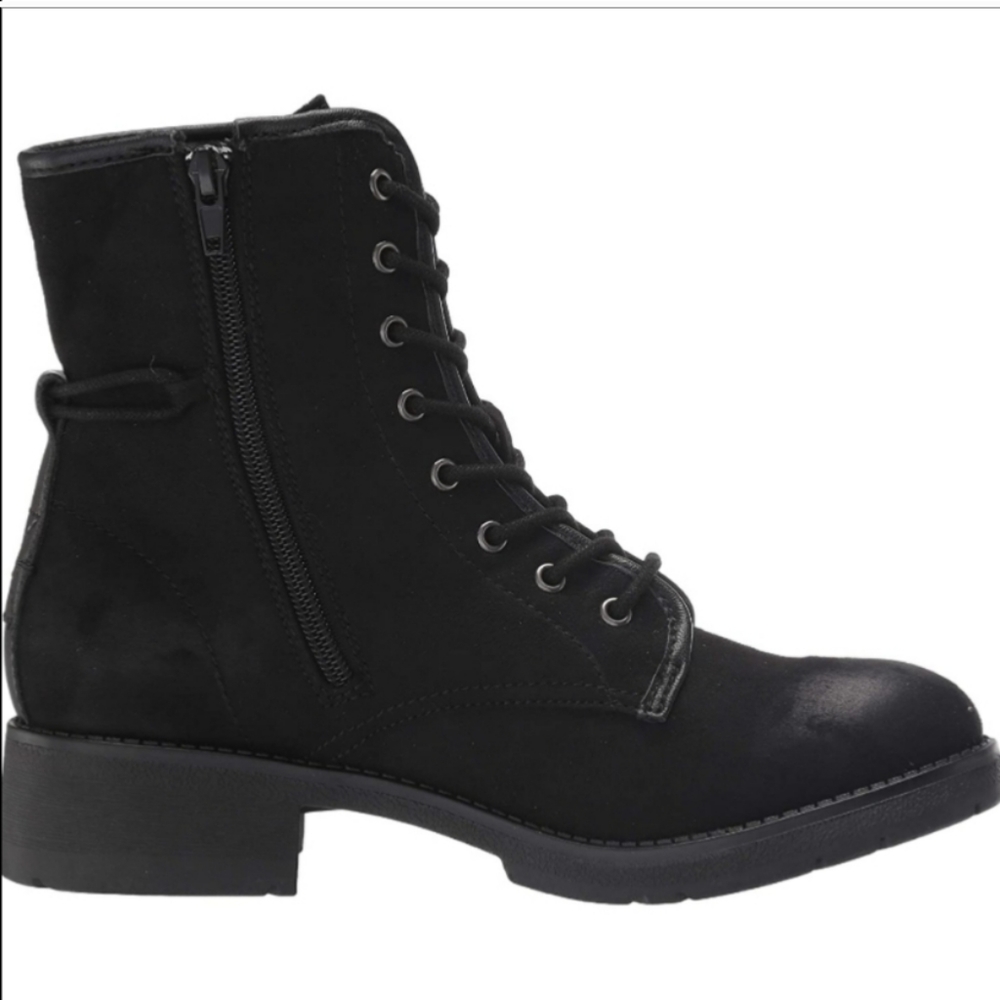 Rock & Candy by Zigi Hurley Faux Suede Ankle Lace-up Boots Black 7 - Picture 4 of 9